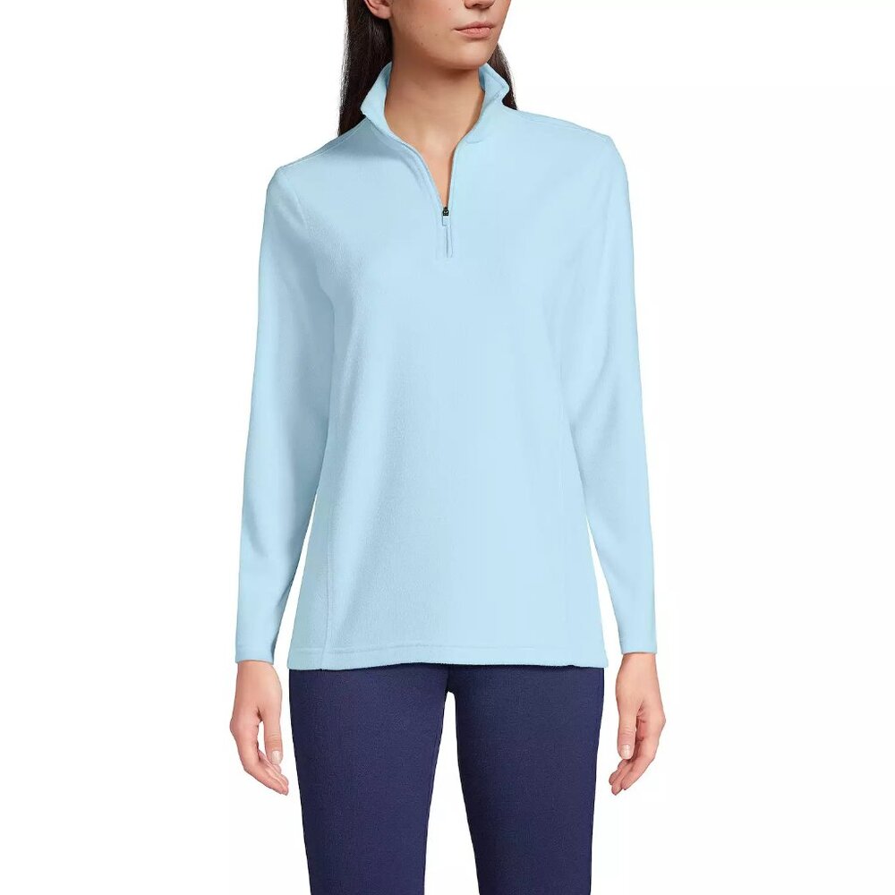 Women's Lands' End Quarter-Zip Fleece Pullover
